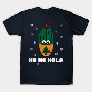 Ho Ho Hola - Cactus In Christmas Tree Pot T-Shirt